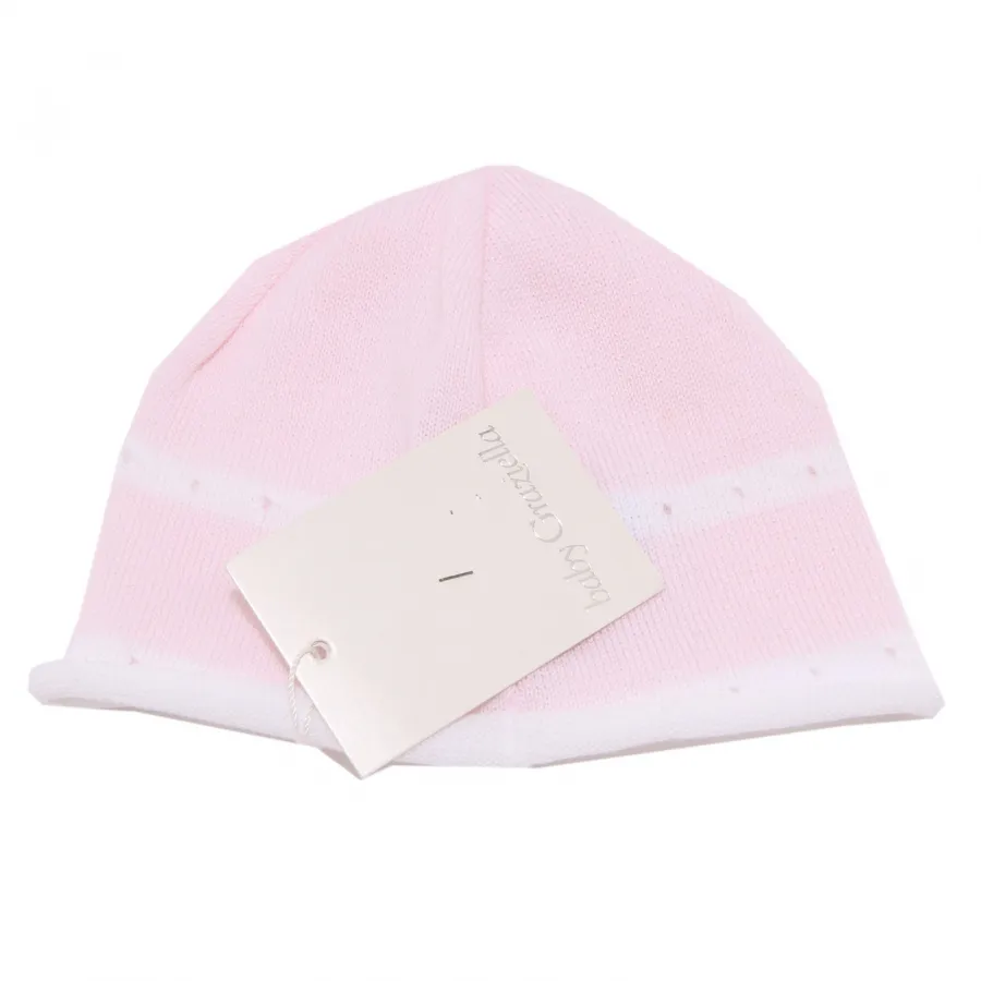 4661X cappello bimba girl BABY GRAZIELLA white/pink cotton hat