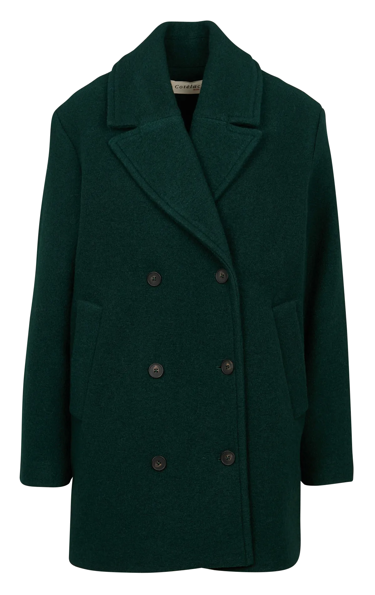  ACOTE   IZMA - Cappotto caban in lana | Blu