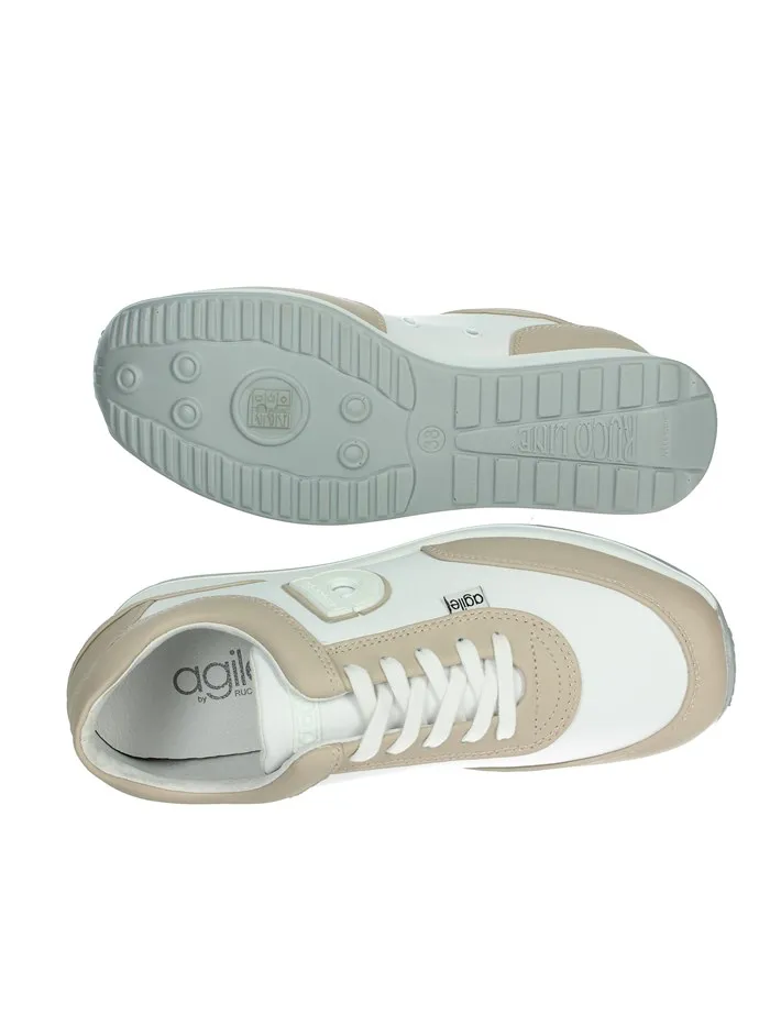 Agile By Rucoline  SNEAKERS BASSA AUDREY 1304 BIANCO/BEIGE