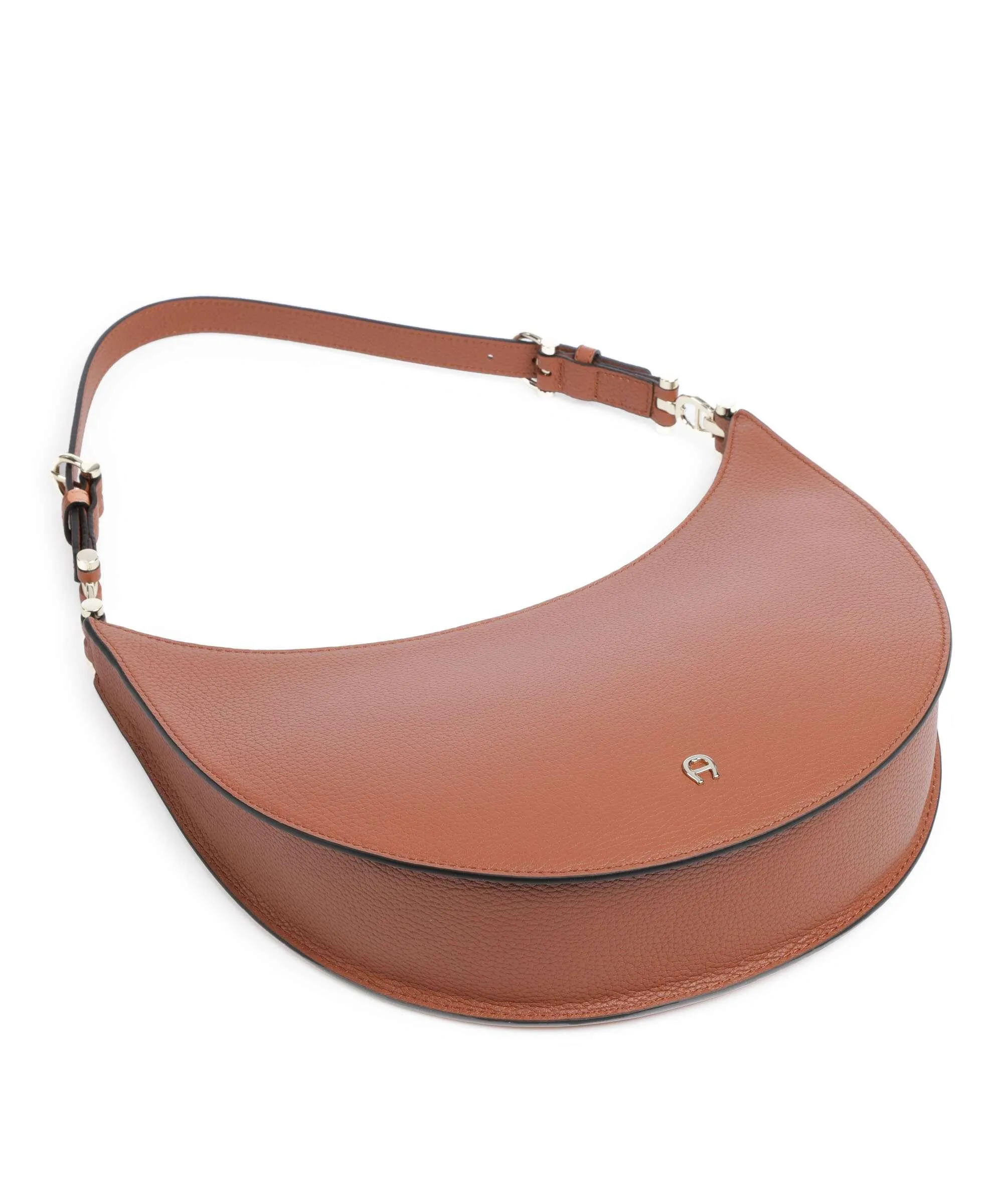  Aigner Delia M Borsa hobo pelle di vacchetta grana marrone  