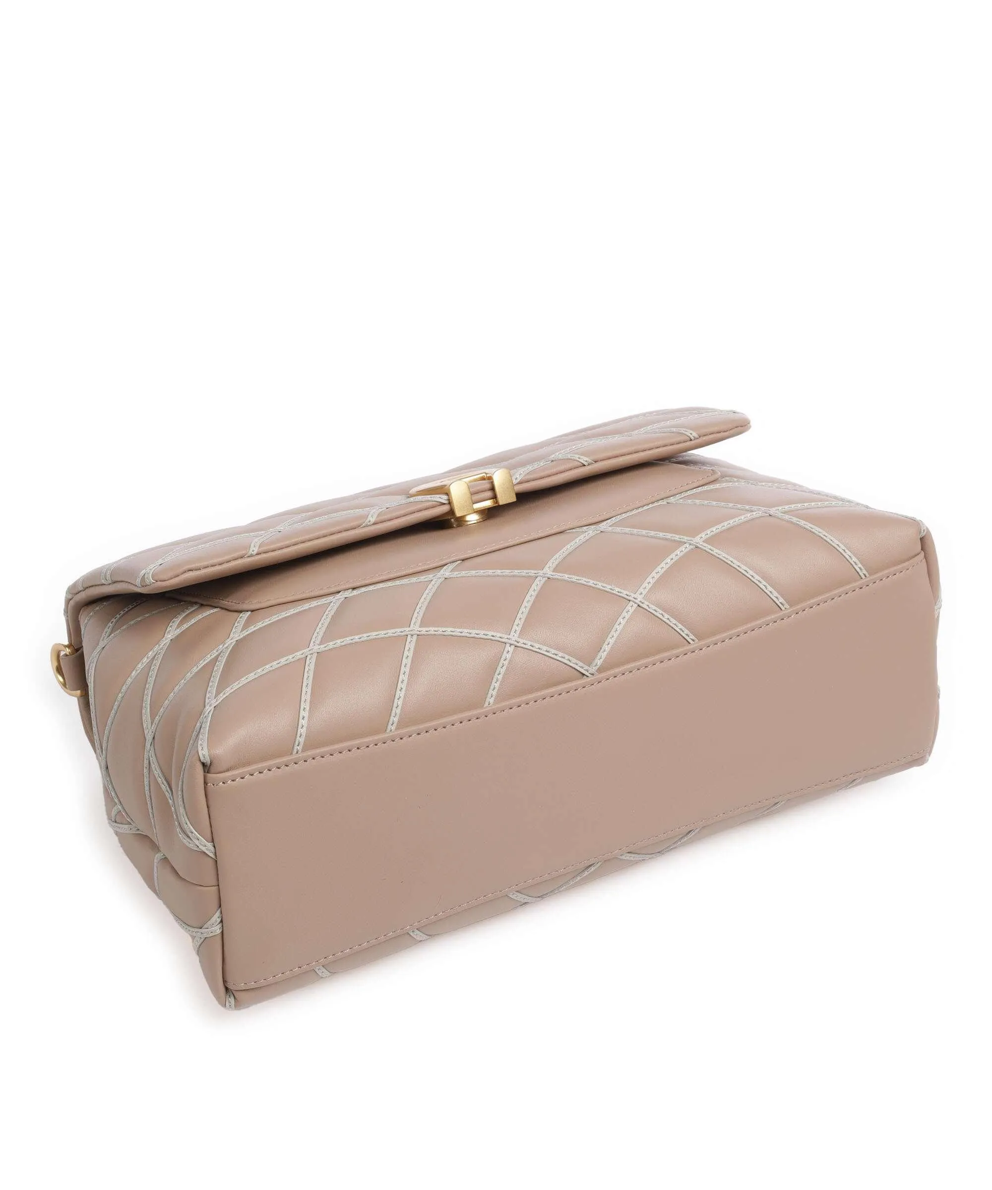  Aigner Maggie M Borsa a spalla pelle a grana fine taupe  