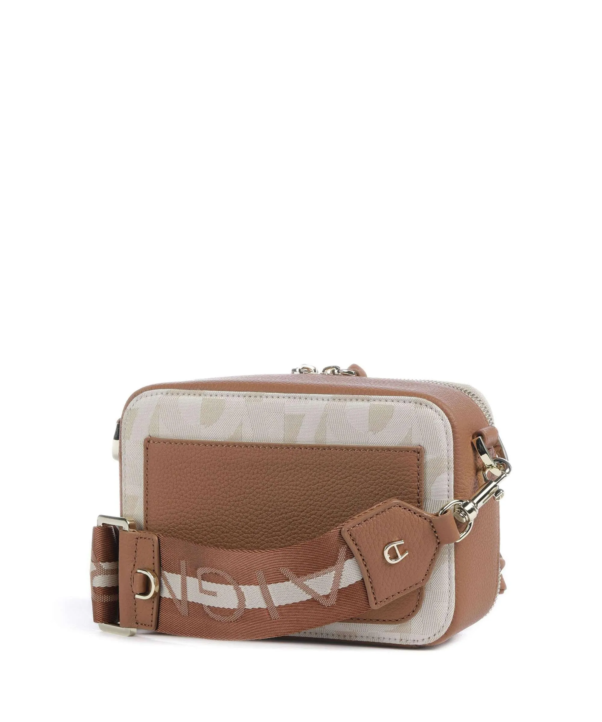  Aigner Zita S Borsa a tracolla pelle di vacchetta grana, tissu beige/marrone  