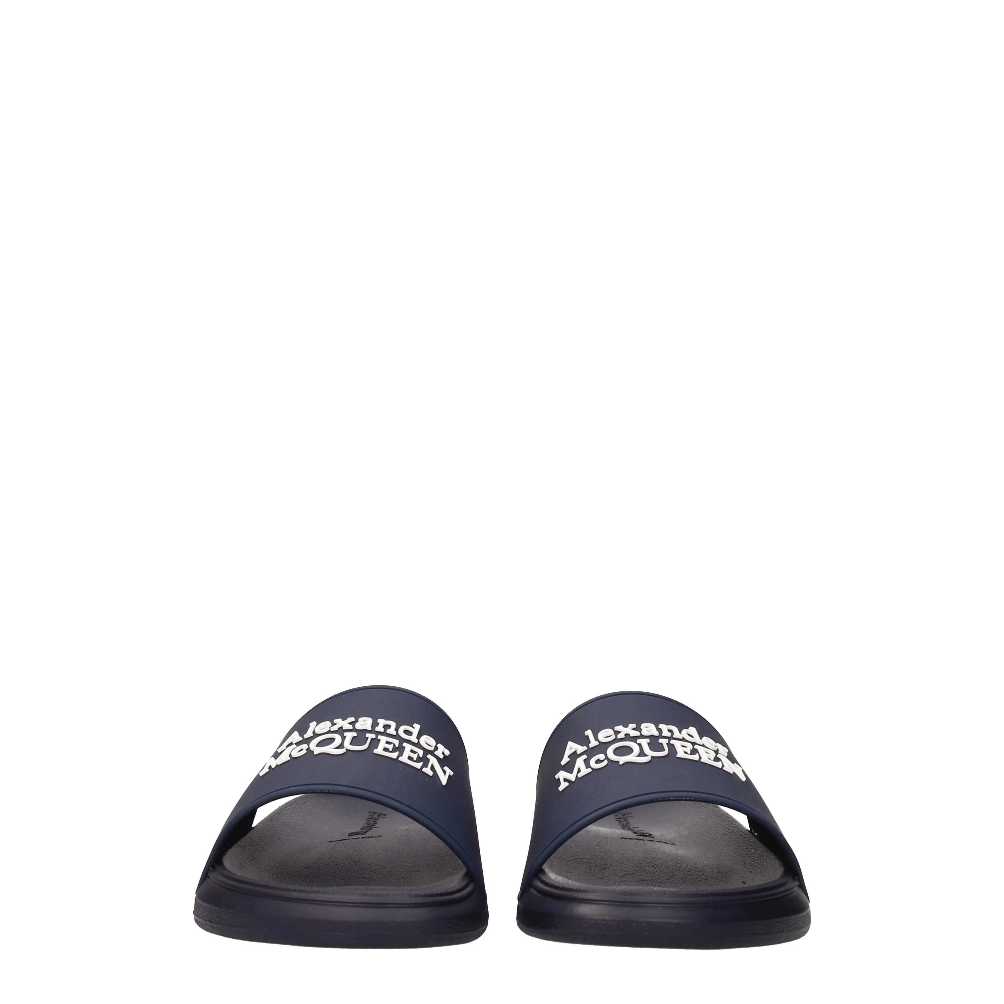 Alexander McQueen Ciabatte e Zoccoli Donna Gomma Blu/Blu Navy