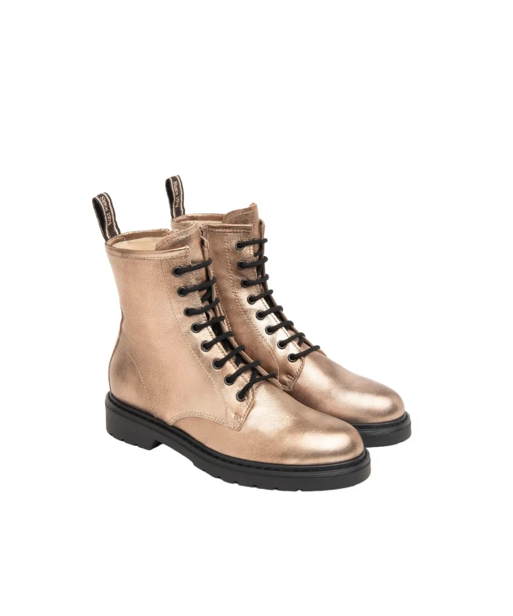 Anfibi In Pelle Bronzo