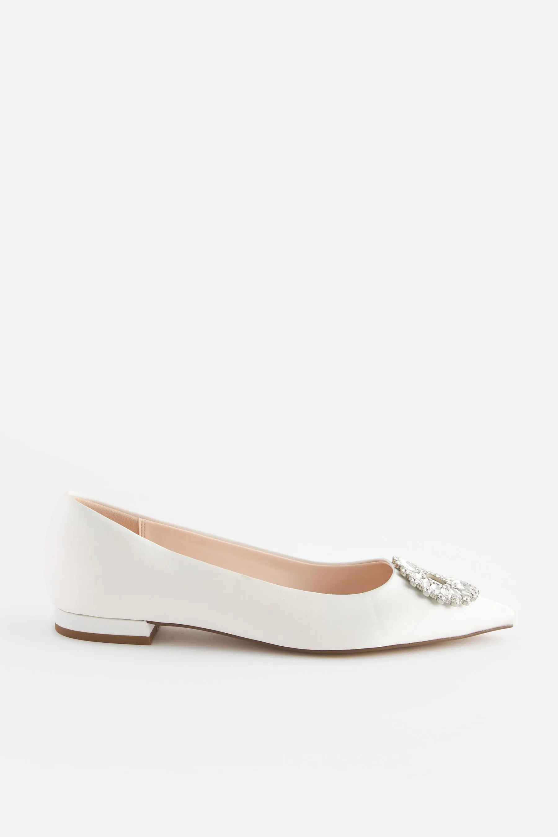 Avorio  - Forever Comfort - Scarpe da sposa con Satin di gioielli