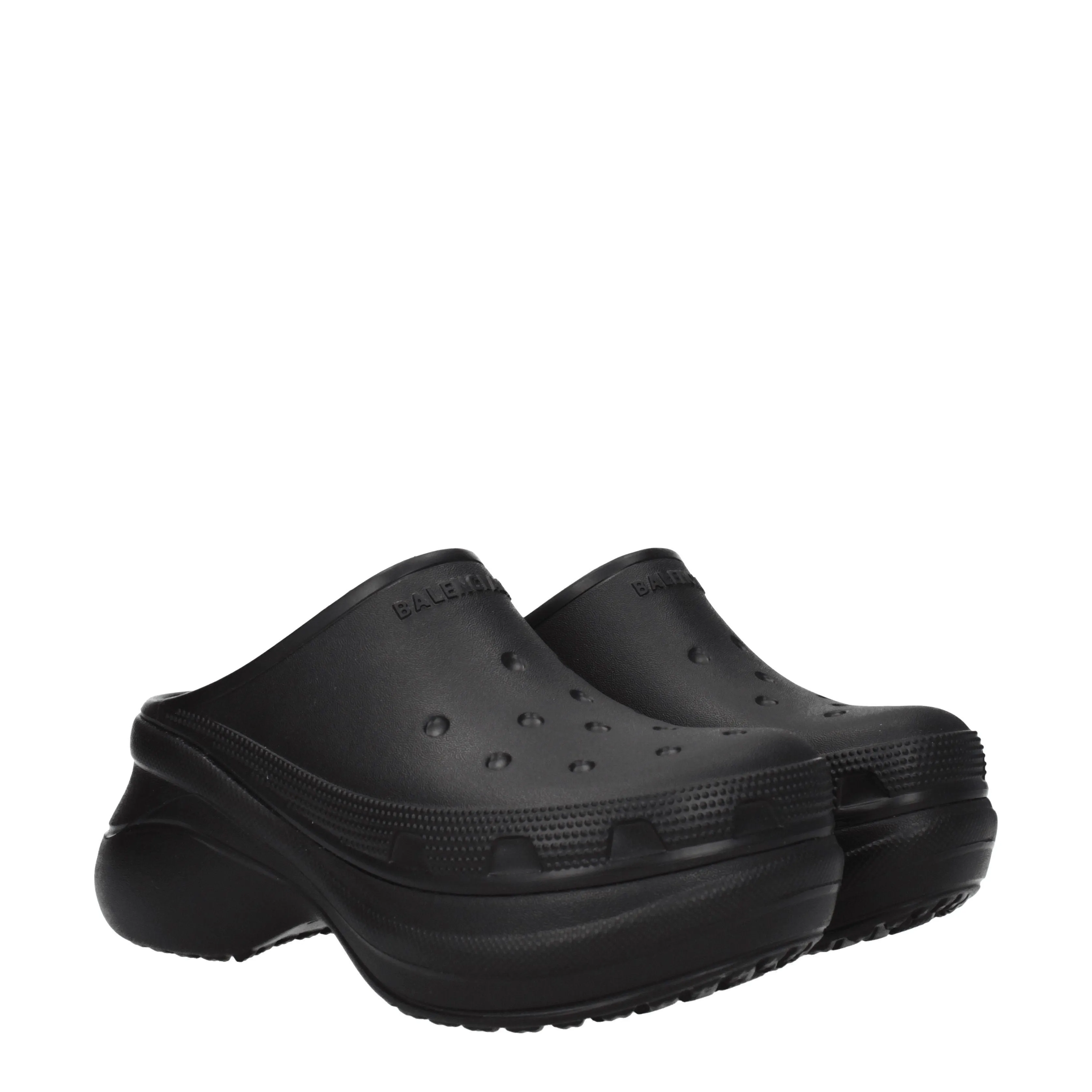 Balenciaga Ciabatte e Zoccoli Crocs Donna Gomma Nero