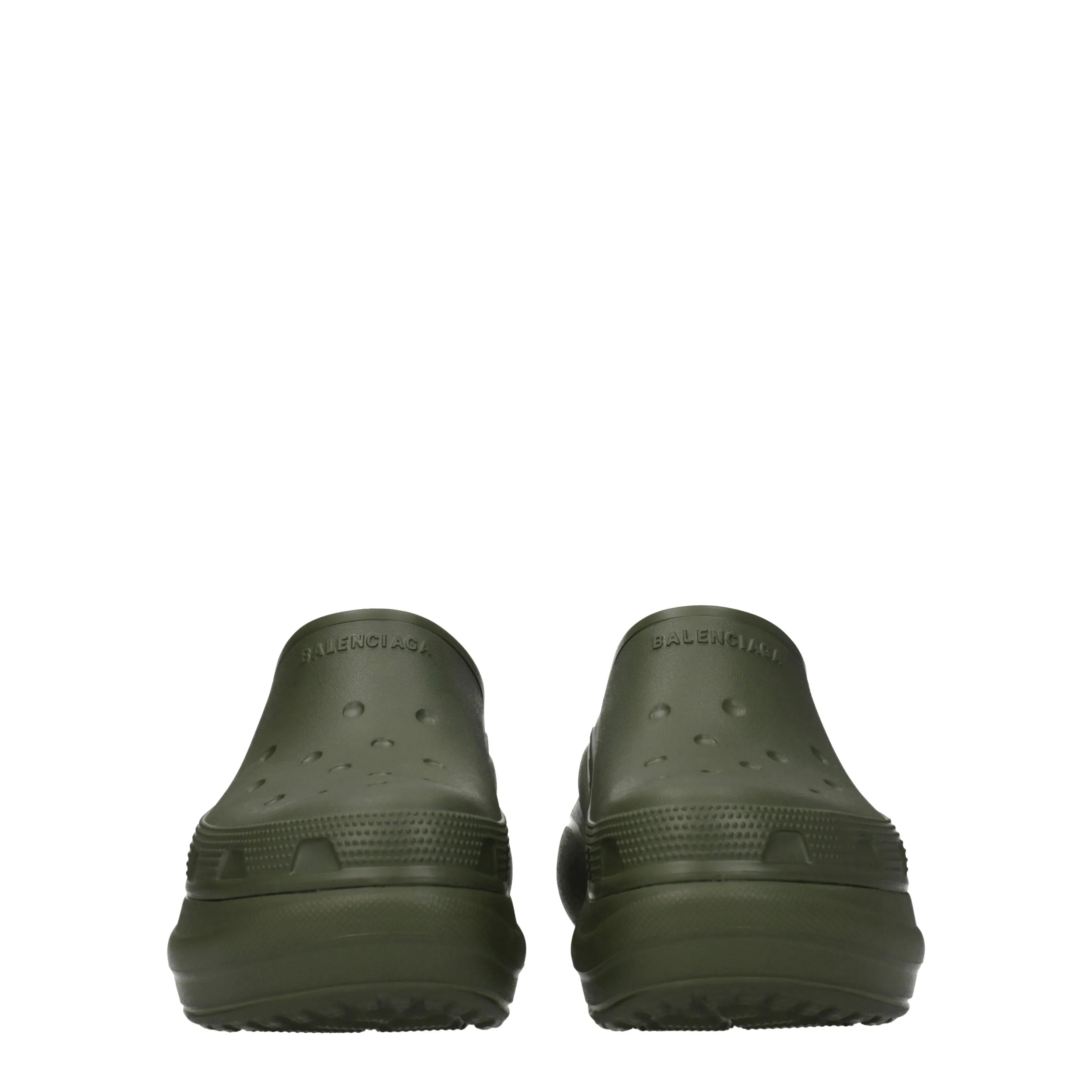 Balenciaga Ciabatte e Zoccoli Crocs Uomo Gomma Verde/Cachi