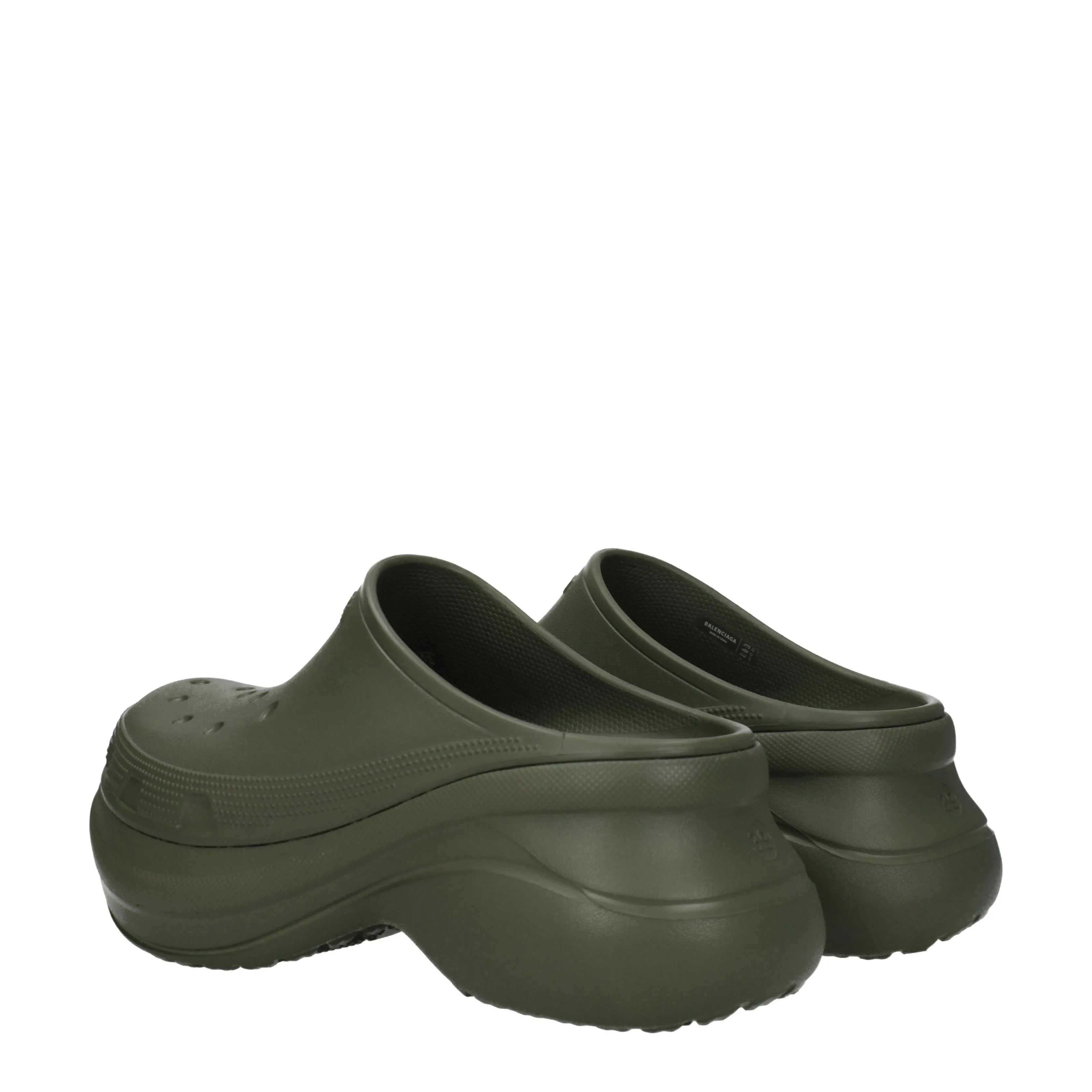 Balenciaga Ciabatte e Zoccoli Crocs Uomo Gomma Verde/Cachi