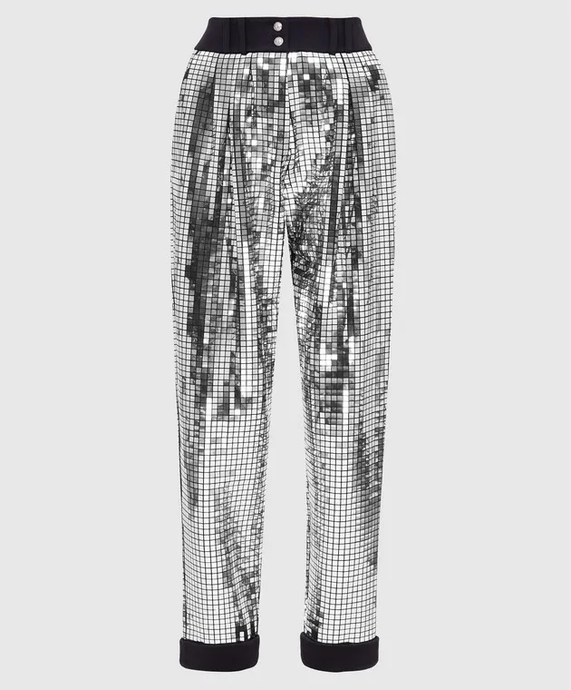 Balmain Pantaloni argento RF25397J078