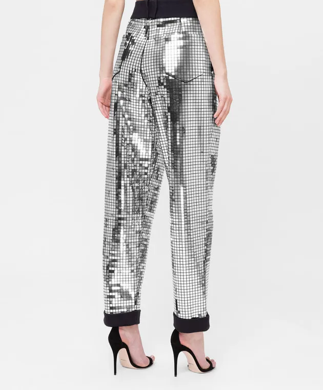 Balmain Pantaloni argento RF25397J078