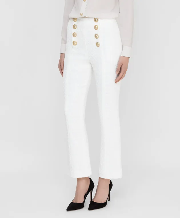 Balmain Pantaloni bianchi TF15214C222