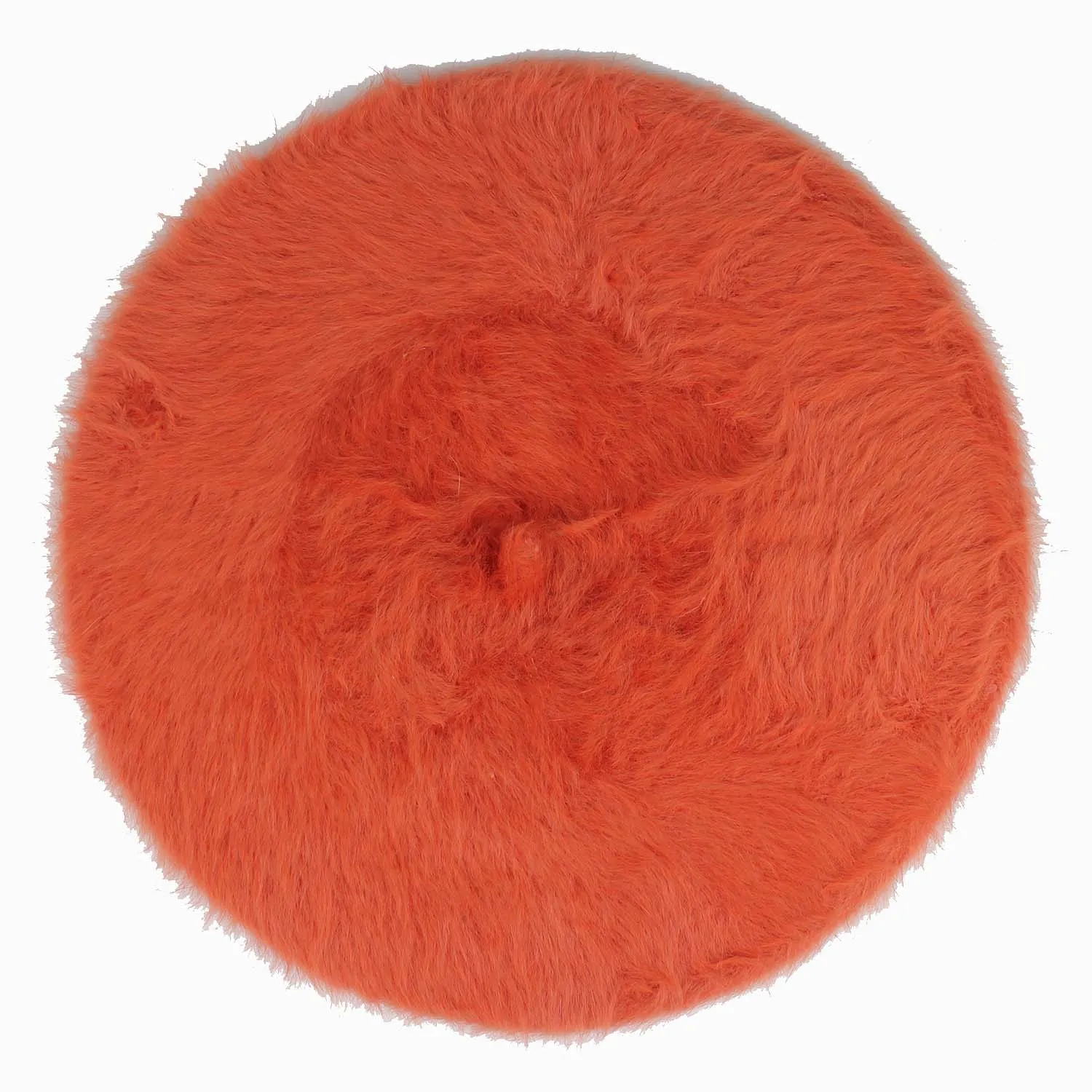 Basco donna in lana angora colore arancione