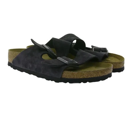 BIRKENSTOCK Arizona BS zoccoli da donna made in Germany larghezza normale 0552321 velluto grigio