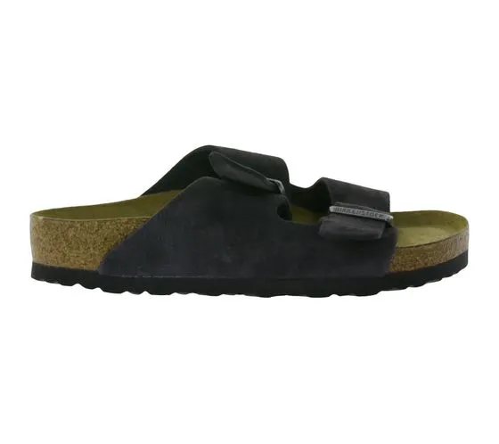 BIRKENSTOCK Arizona BS zoccoli da donna made in Germany larghezza normale 0552321 velluto grigio