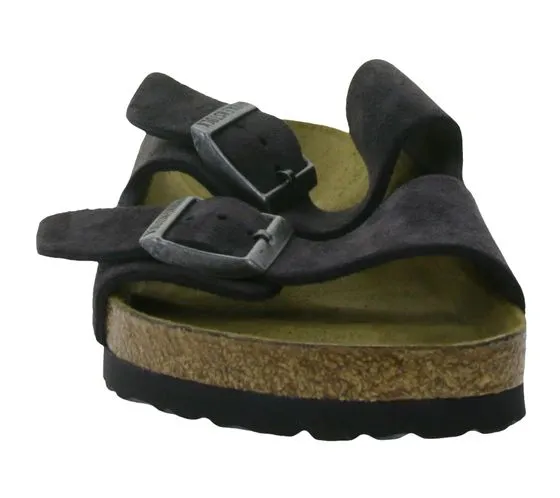 BIRKENSTOCK Arizona BS zoccoli da donna made in Germany larghezza normale 0552321 velluto grigio