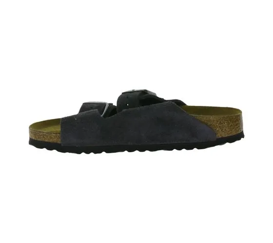 BIRKENSTOCK Arizona BS zoccoli da donna made in Germany larghezza stretta 0552323 velluto grigio