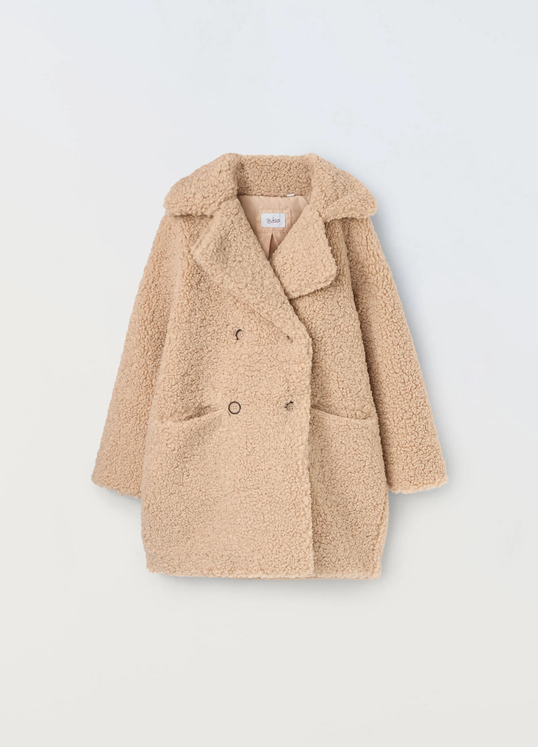 BLUKIDS  Cappotto in sherpa doppiopetto ragazza