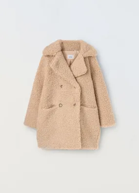 BLUKIDS  Cappotto in sherpa doppiopetto ragazza