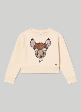 BLUKIDS  Felpa in cotone garzato stretch e stampa Disney ragazza