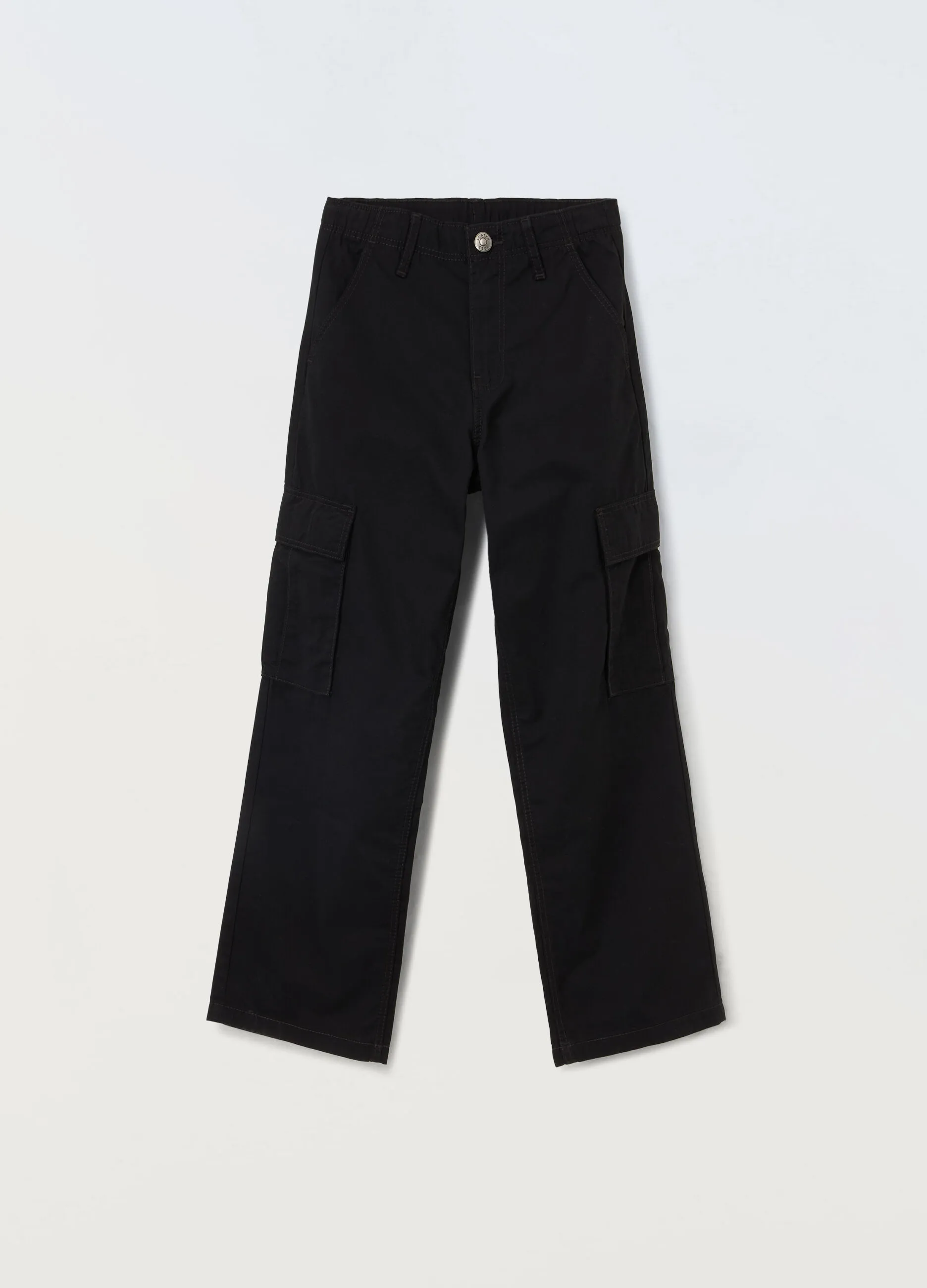 BLUKIDS  Pantaloni cargo in puro cotone ragazzo