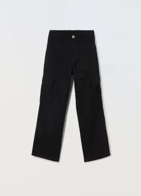 BLUKIDS  Pantaloni cargo in puro cotone ragazzo