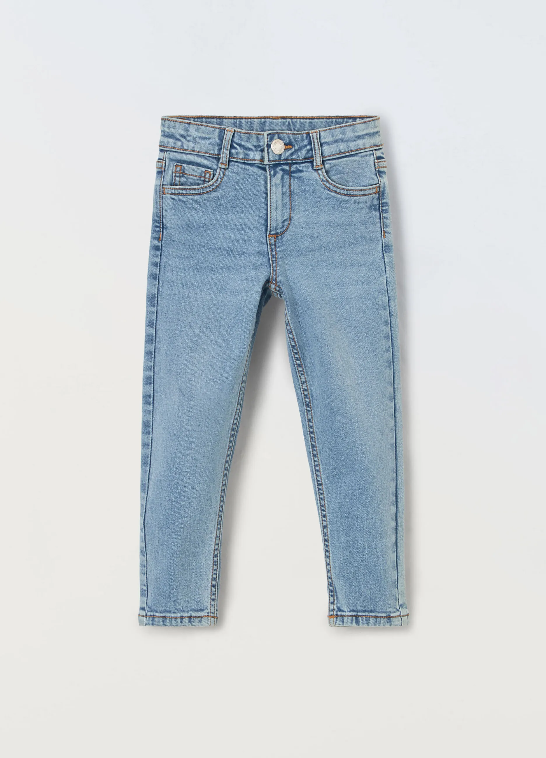 BLUKIDS  Pantaloni in denim di cotone stretch bambina