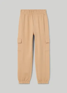 BLUKIDS  Pantaloni in felpa di puro cotone cargo fit ragazza