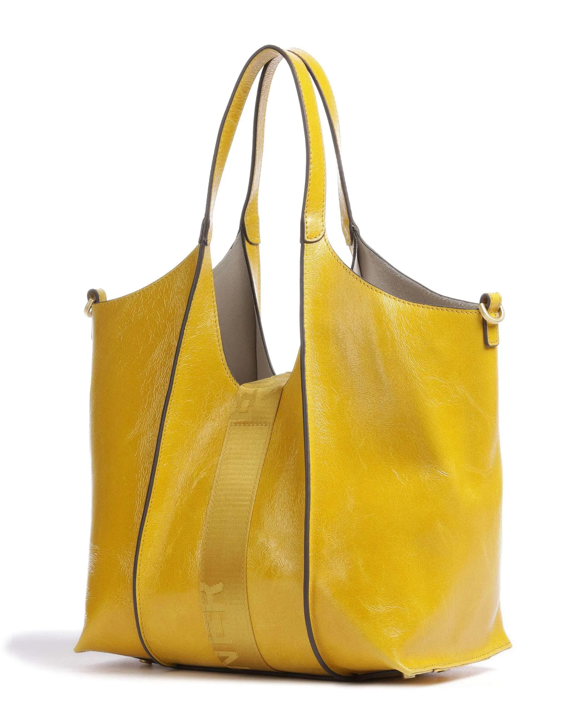  Bogner Zuoz Lottie Borsa shopper pelle di vacchetta grana giallo  