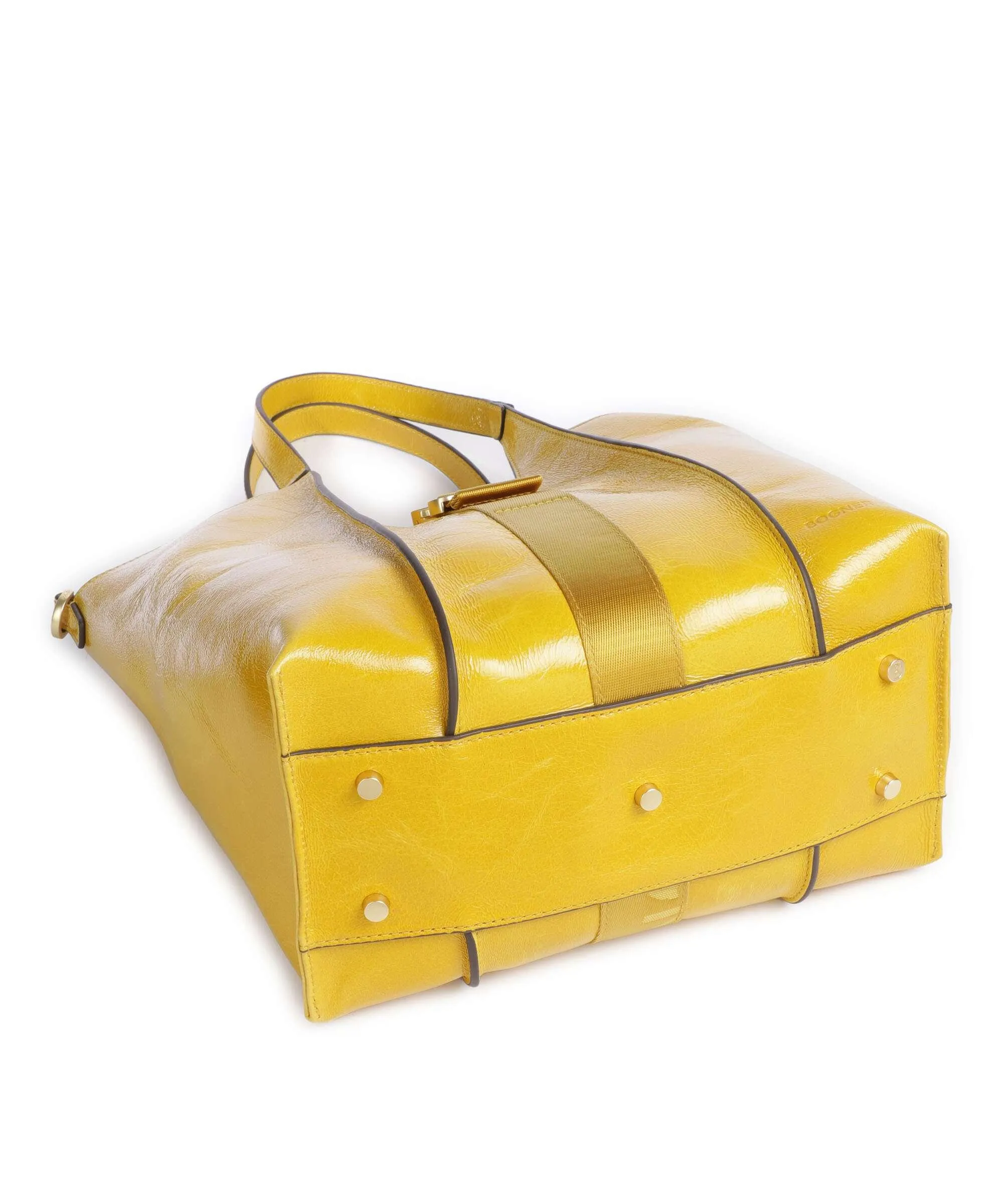  Bogner Zuoz Lottie Borsa shopper pelle di vacchetta grana giallo  