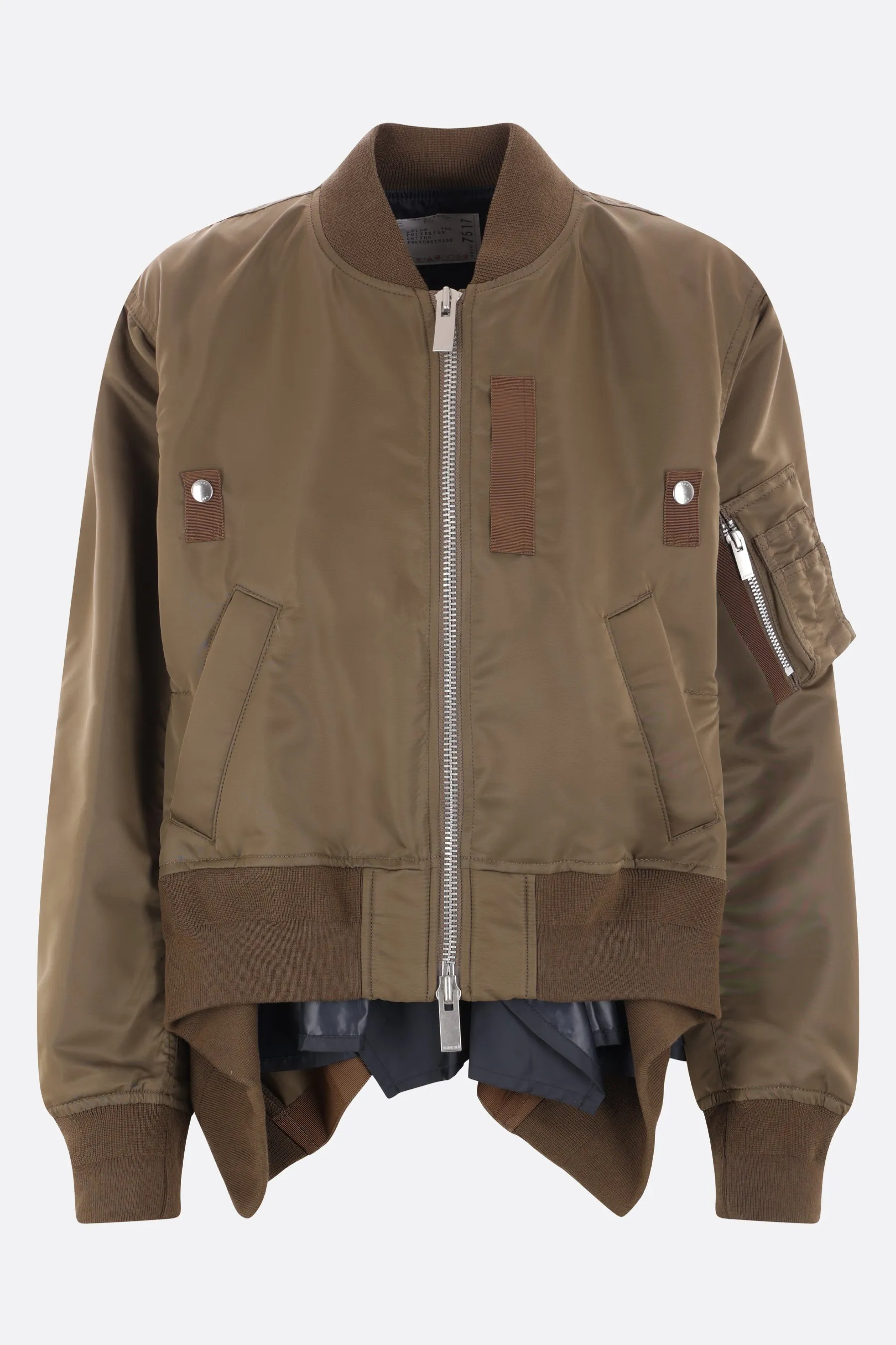  bomber asimmetrico in twill  