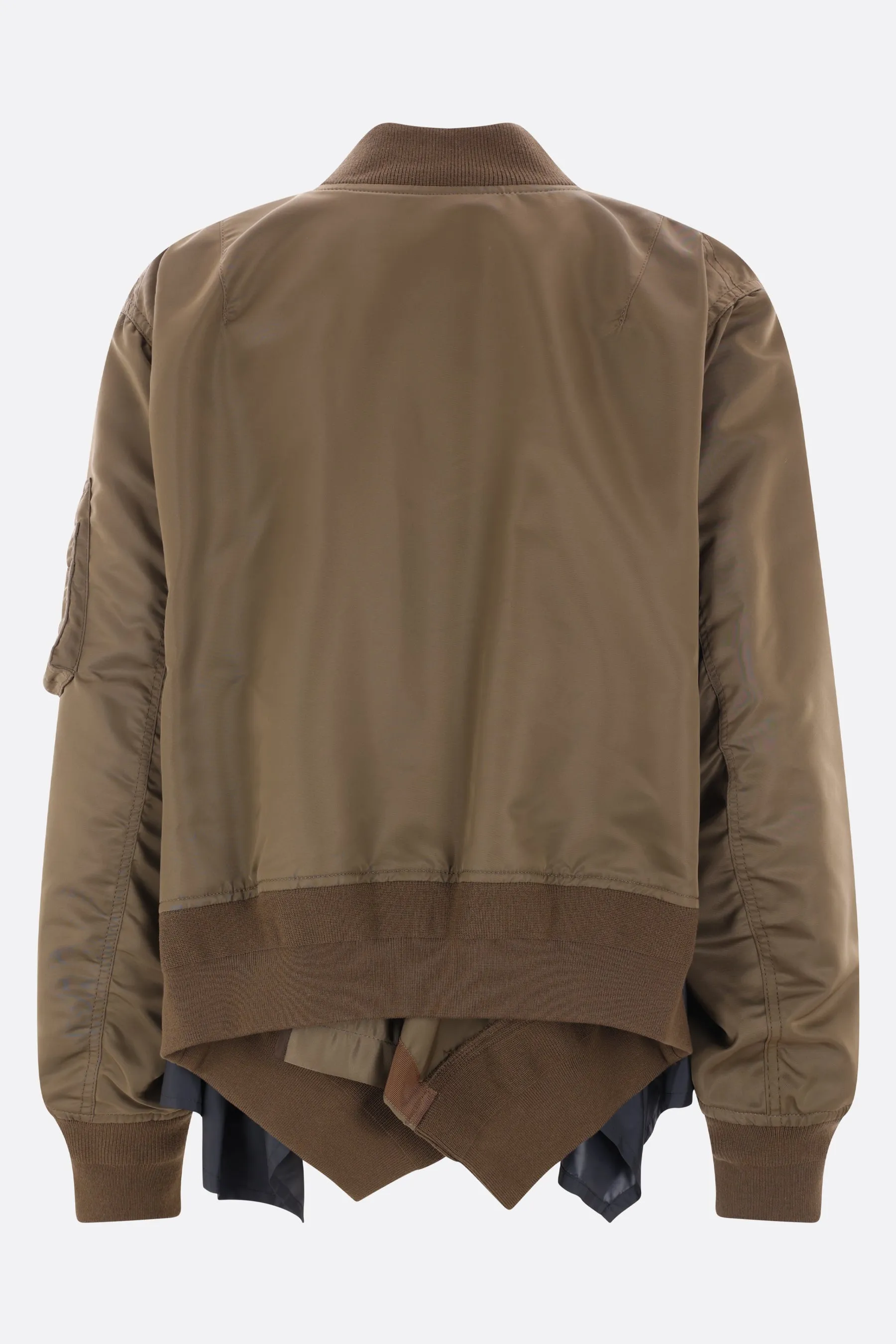  bomber asimmetrico in twill  