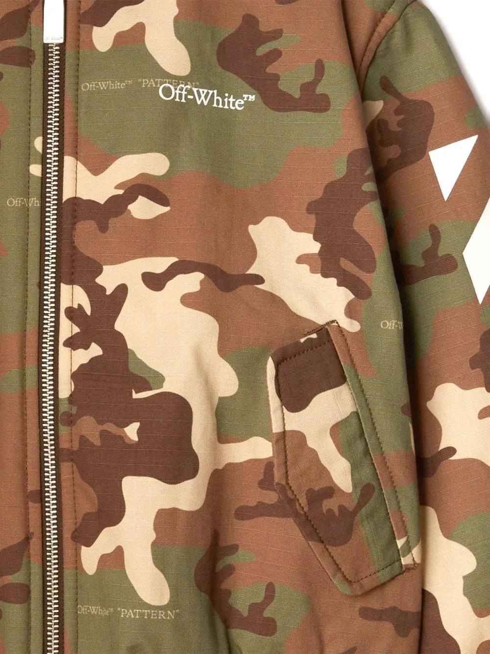 Bomber Camouflage Con Logo E Diagonali