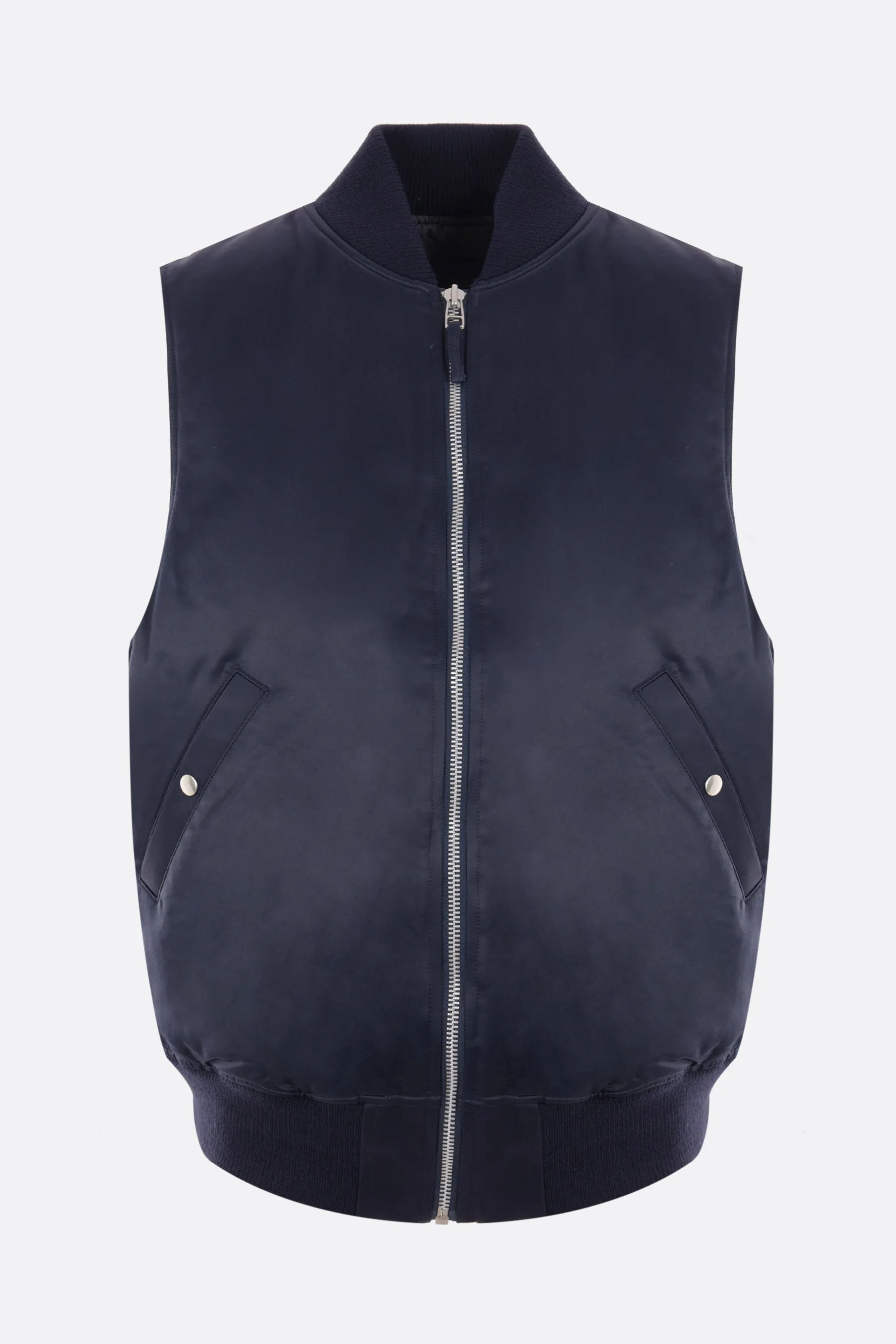  bomber smanicato oversize My Vest in raso tecnico riciclato  