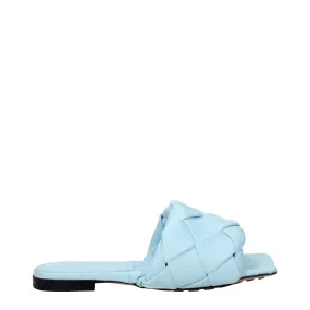 Bottega Veneta Ciabatte e Zoccoli Donna Pelle Celeste/Pale Blue