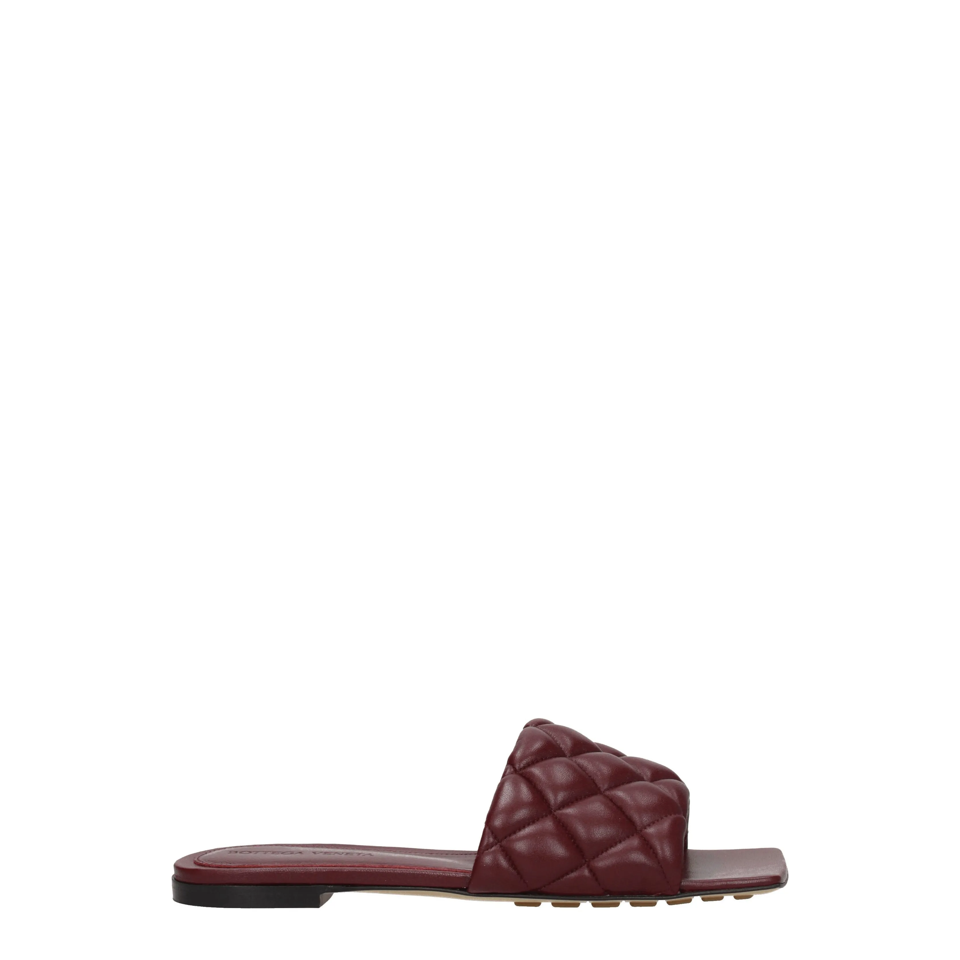 Bottega Veneta Ciabatte e Zoccoli Donna Pelle Rosso/Merlot