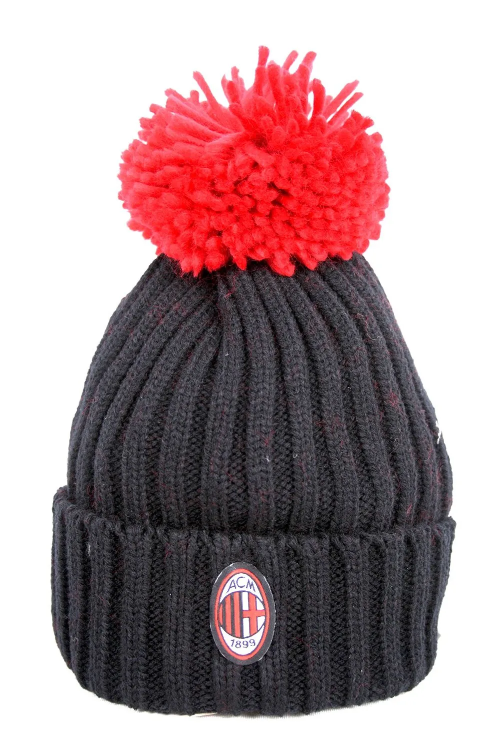 Cappello Milan pon pon abbigliamento tifosi milanisti calcio *02460