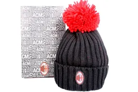 Cappello Milan pon pon abbigliamento tifosi milanisti calcio *02460