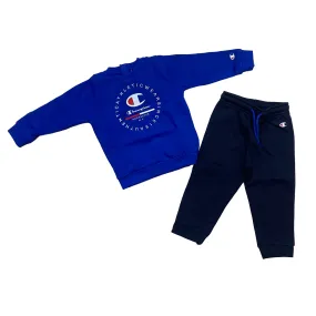 Champion tuta da bambino con felpa girocollo 306847 BS008 blu chiaro-blu