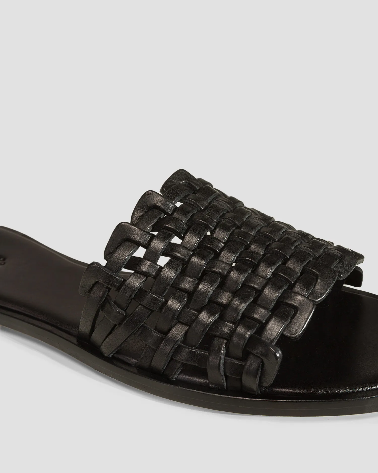 Ciabatte in pelle da donna Dragon Diffusion Zig Zag Sandal nere 5000-black