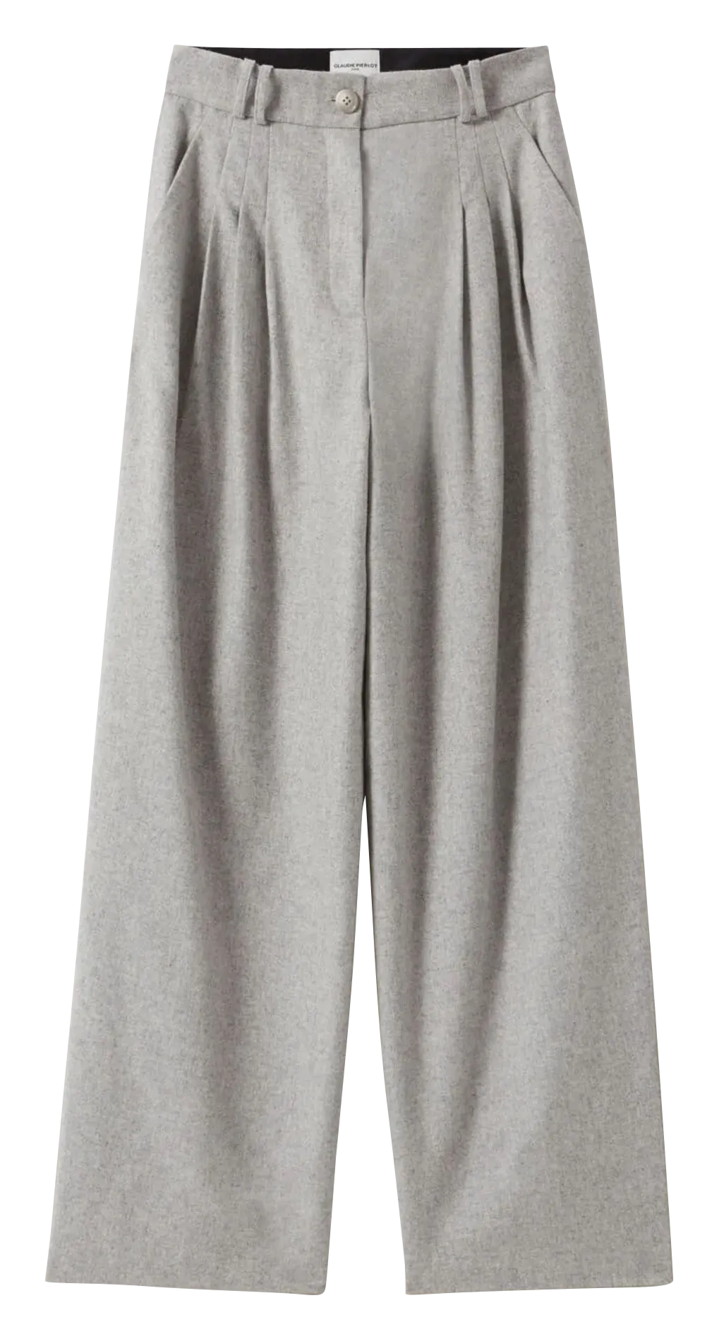  CLAUDIE PIERLOT   Pantalone largo in lana mélange Jess | Grigio