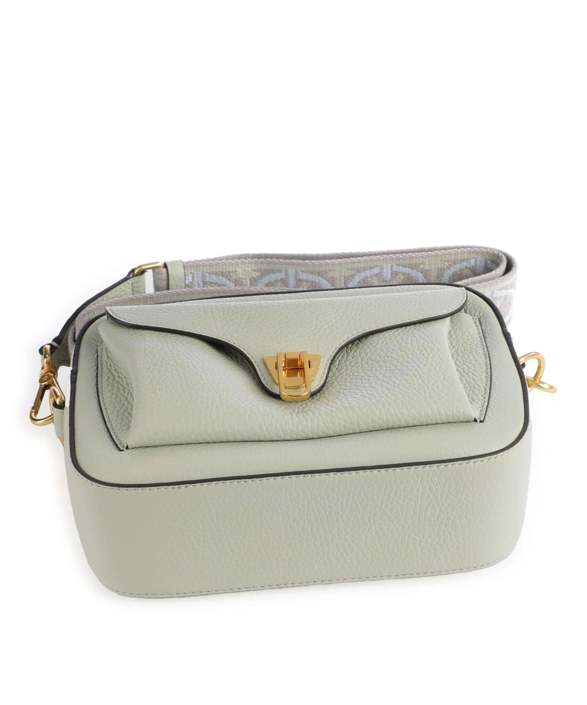  Coccinelle Beat Soft Ribbon Borsa a tracolla pelle granulata verde menta  