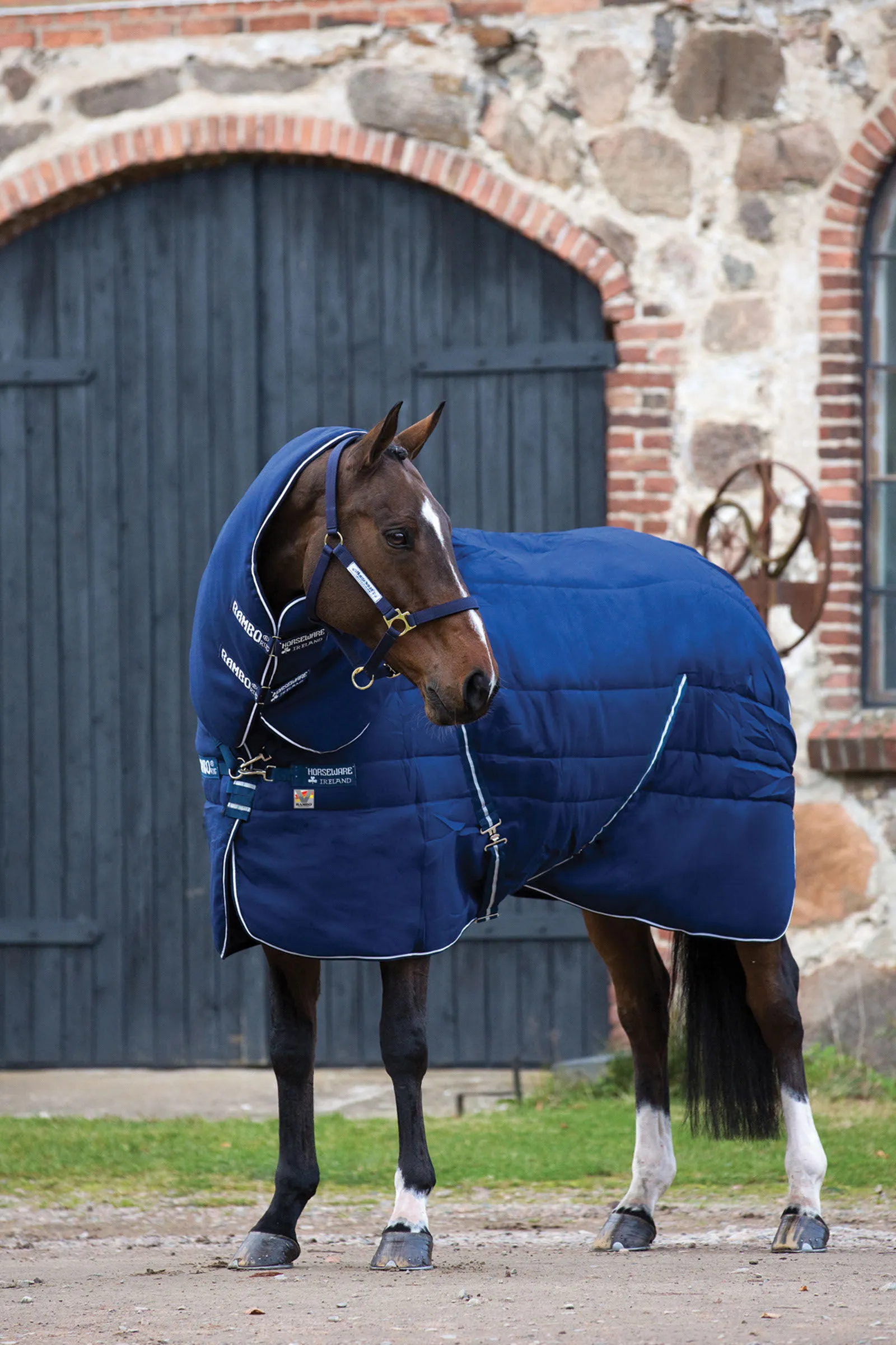 Coperta da stalla multistrato Horseware Rambo Plus con collo staccabile, 450 g