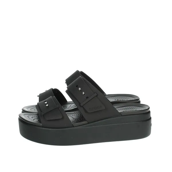 Crocs  CIABATTE CON ZEPPA 207431-001 NERO