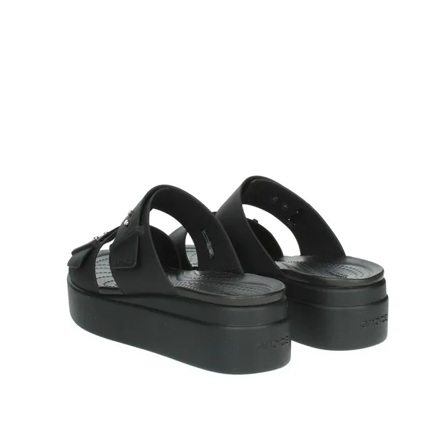 Crocs  CIABATTE CON ZEPPA 207431-001 NERO