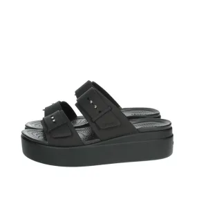 Crocs  CIABATTE CON ZEPPA 207431-001 NERO