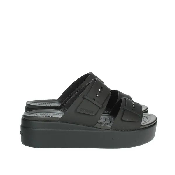 Crocs  CIABATTE CON ZEPPA 207431-001 NERO