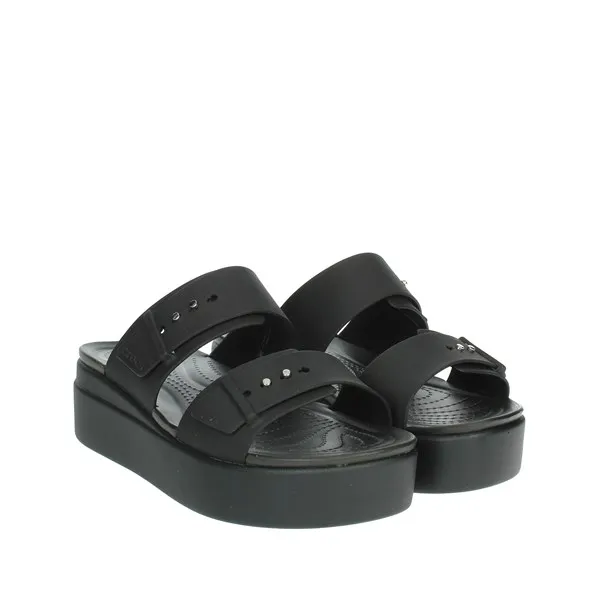 Crocs  CIABATTE CON ZEPPA 207431-001 NERO