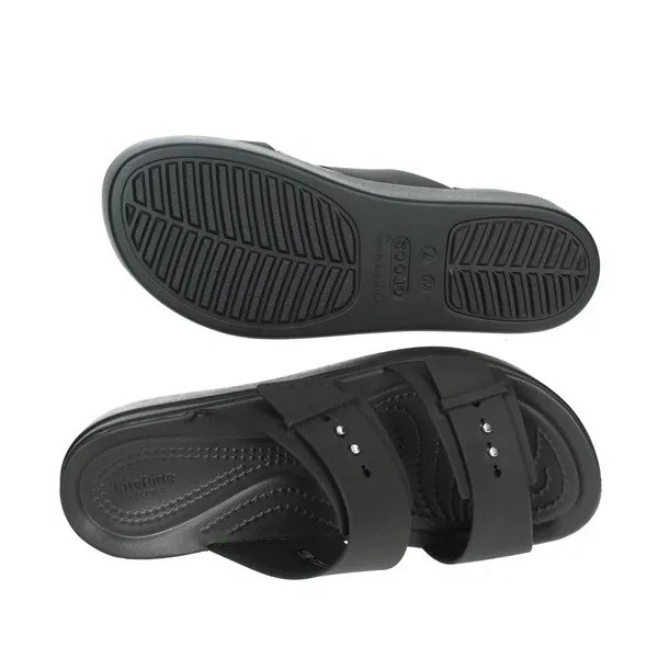 Crocs  CIABATTE CON ZEPPA 207431-001 NERO