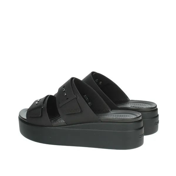 Crocs  CIABATTE CON ZEPPA 207431-001 NERO