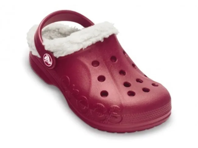 CROCS CIABATTE SANDALI JUNIOR INVERNO 11745 6B4  BAYA LINED KIDS POMEGRANATE/OATMEAL